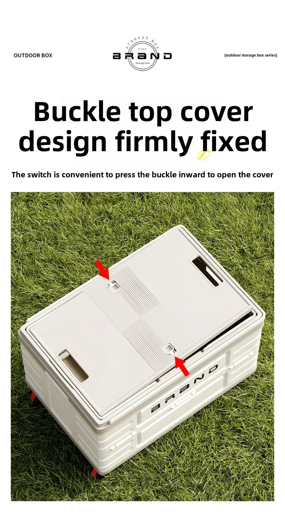 Camping Folding Box Outdoor Car Trunk Wooden Cover Camping Picnic Organizer Box Household Storage Storage Box with Wheels