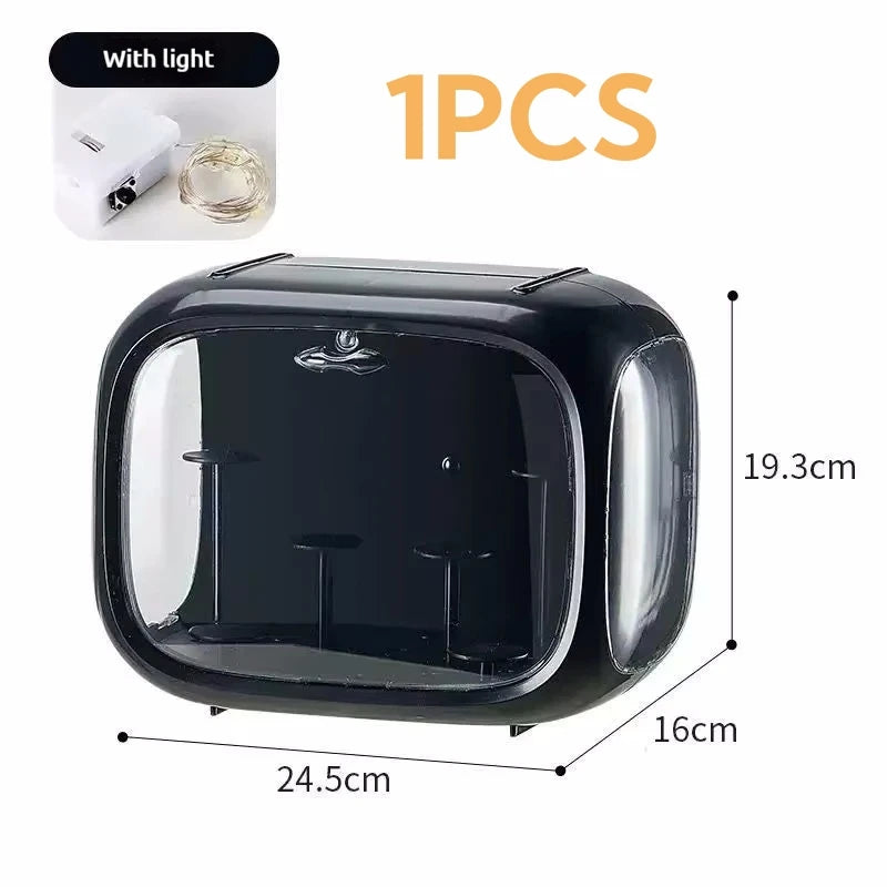 1/2/3/4 PCS Acrylic Organizer Box Display Case with LED Lights for Collectibles Transparent Storage Organizer for Action Figures
