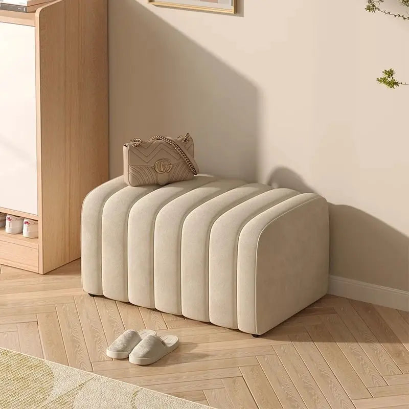 Bed end stool, bed bed, sofa, bedroom, simple long strip shoe changing stool, dressing room, design sense, sofa stool