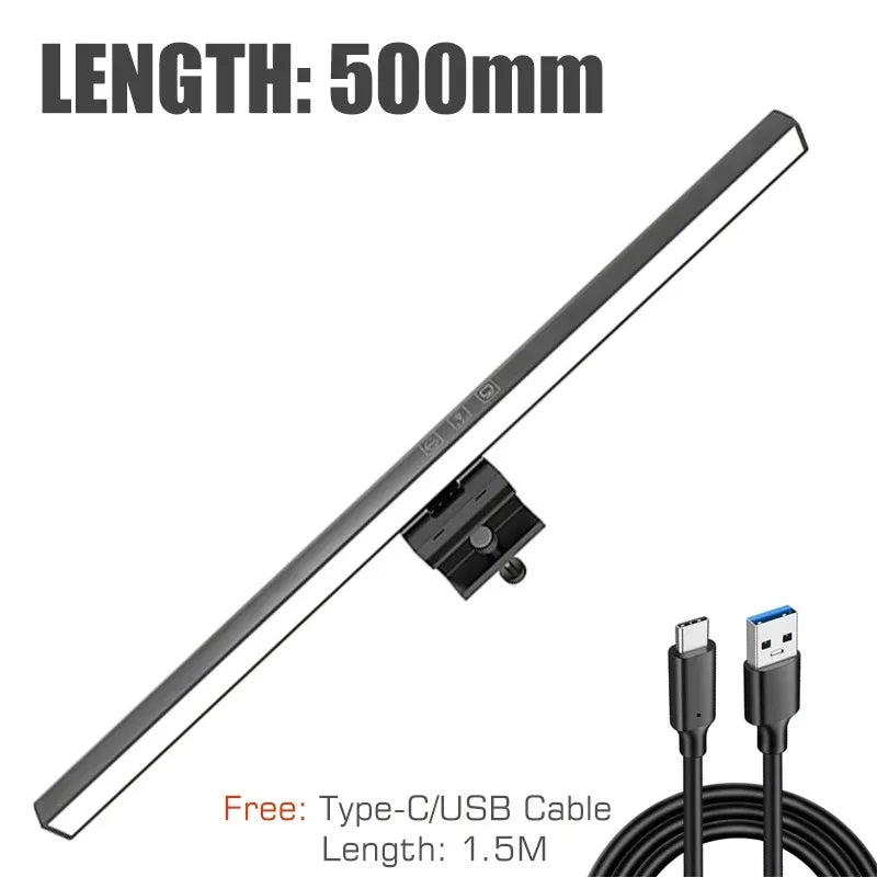 LED Desk Lamp Monitor Light Bar PC Computer Dimmable Screen Light 33cm 50cm Office Study Reading Hanging Table Lamp USB Powered