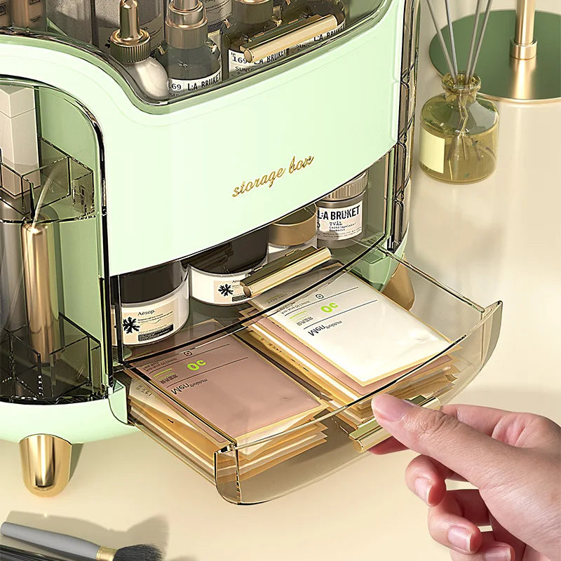 Cosmetic Storage Box Makeup Organizer Large Capacity Desktop Portable Storage Drawer Make Up Container Jewelry Lipstick Boxes
