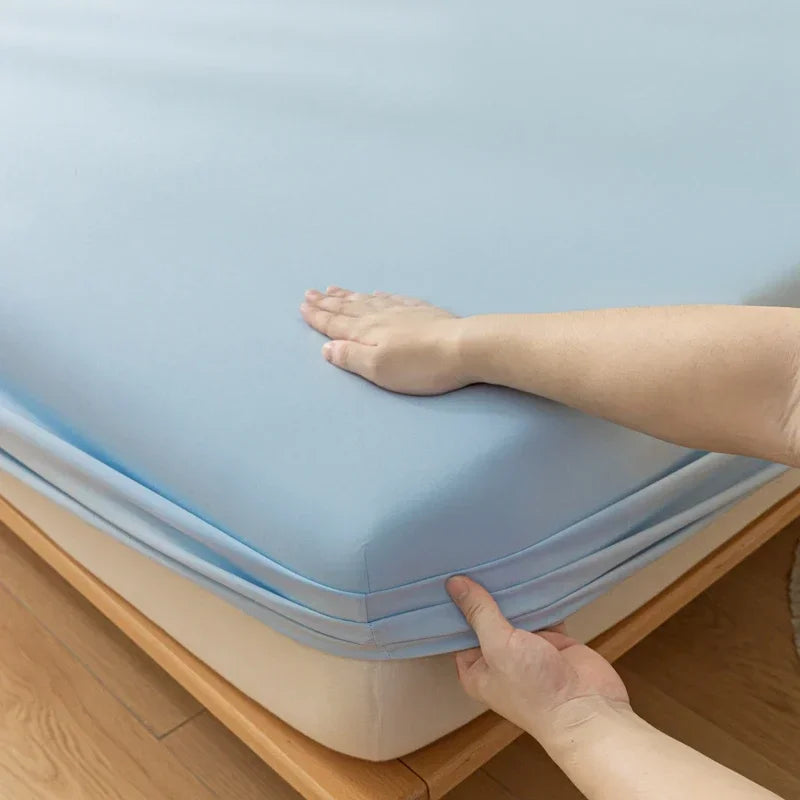 2 People Luxury Double Bed Bed Sheet Elastic Fitted Sheet Mattress Cover Couple Bed Linen 150/180x200 Bedding Queen King Size