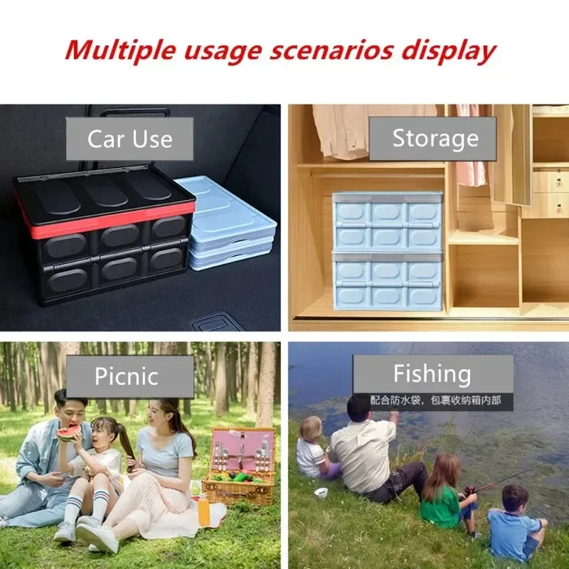 Dormitory Loading Book Snack Storage Travel Storage Box Portable Car Backup Folding Storage Box Car Multi-functional Storage Box