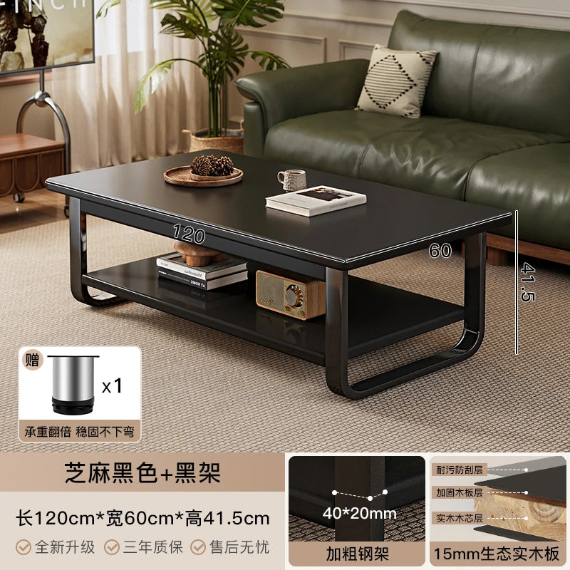 Luxury Legs Metal Coffee Tables Wood Modern Simple Minimalist Square Coffee Tables Glam Unique Table Basse Living Room Furniture