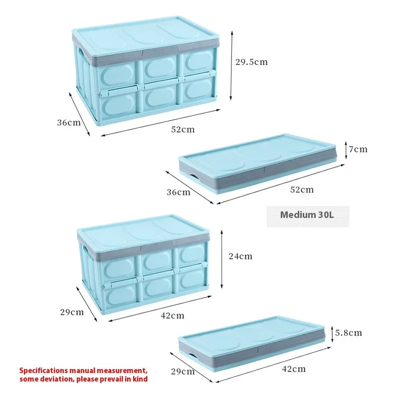 Dormitory Loading Book Snack Storage Travel Storage Box Portable Car Backup Folding Storage Box Car Multi-functional Storage Box