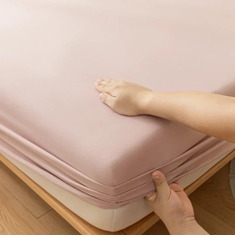 2 People Luxury Double Bed Bed Sheet Elastic Fitted Sheet Mattress Cover Couple Bed Linen 150/180x200 Bedding Queen King Size