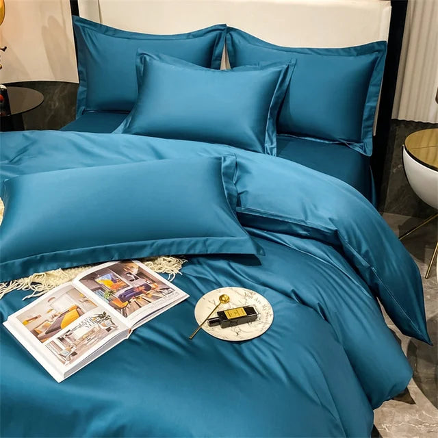 3pcs Set Luxury Bedding Set 100% Egyptian Cotton Duvet Cover Set Single Double Queen King Bed Cover Soft Quilt Cover Pillowcase