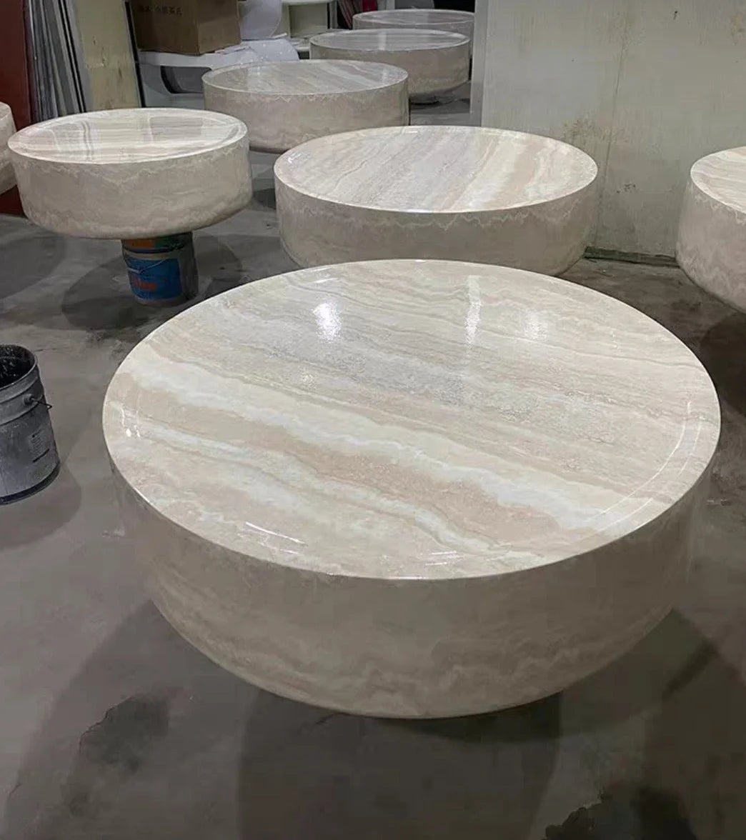 Modern Round Side Table Clear Japanese Industrial Simple Cute Space Saving Coffee Table Unique Mesas Bajas Living Room Furniture