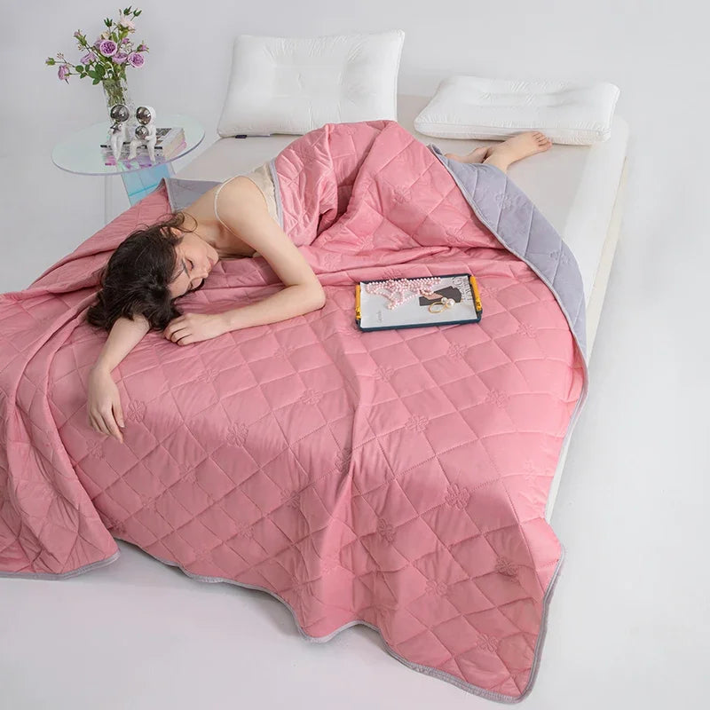 Soft Breathable Summer Blanket Cooling Feeling King Size Quilt Summer Air Condition Comforter Grade A Lightweight Coolness Duvet