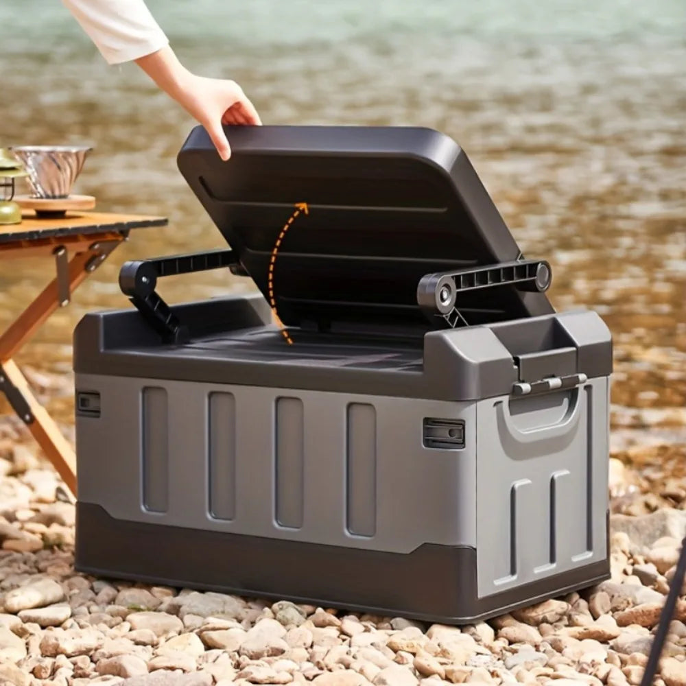 Foldable Storage Box For Sitting Camping Essential Storage Box Multi Functional Foldable Large Capacity Universal Camping Seat