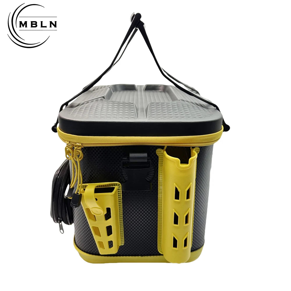 MBLN Brand,Portable EVA Fishing Tackle Box for Rod Storage, Waterproof & Durable Fishing Gear Storage Case,Live Fish Storage Box