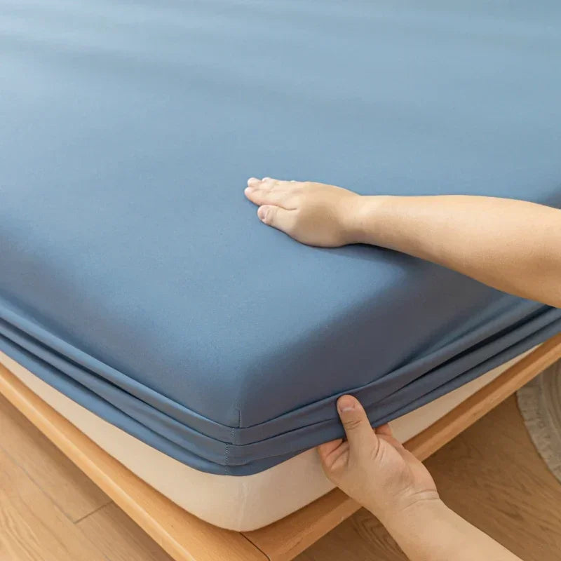 2 People Luxury Double Bed Bed Sheet Elastic Fitted Sheet Mattress Cover Couple Bed Linen 150/180x200 Bedding Queen King Size