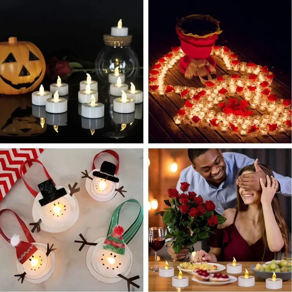 Battery Operated Tea Light Candles with Remote Control 12/24Pack Flameless Flickering LED Realistic and Bright Electric Candles