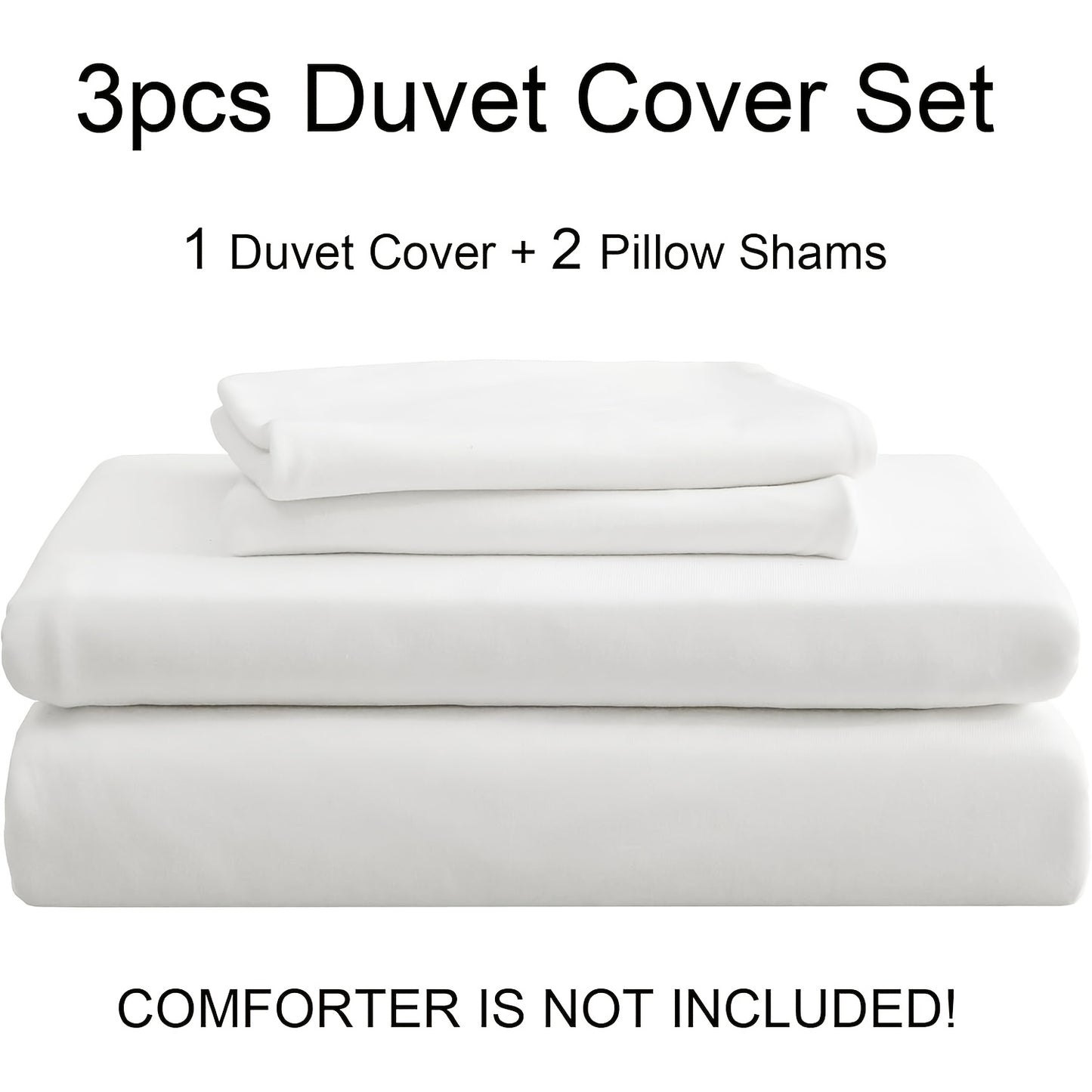 3pcs Jersey Duvet Cover Set, T-Shirt Soft Comfy Bedding Set With Zipper Closure, Sanded, Breathable, All-Season, Includes 1 Duvet Cover & 2 Pillow Shams, Cozy Bedding For Bedroom Or Guest Room, Gifts For The Family, Without C