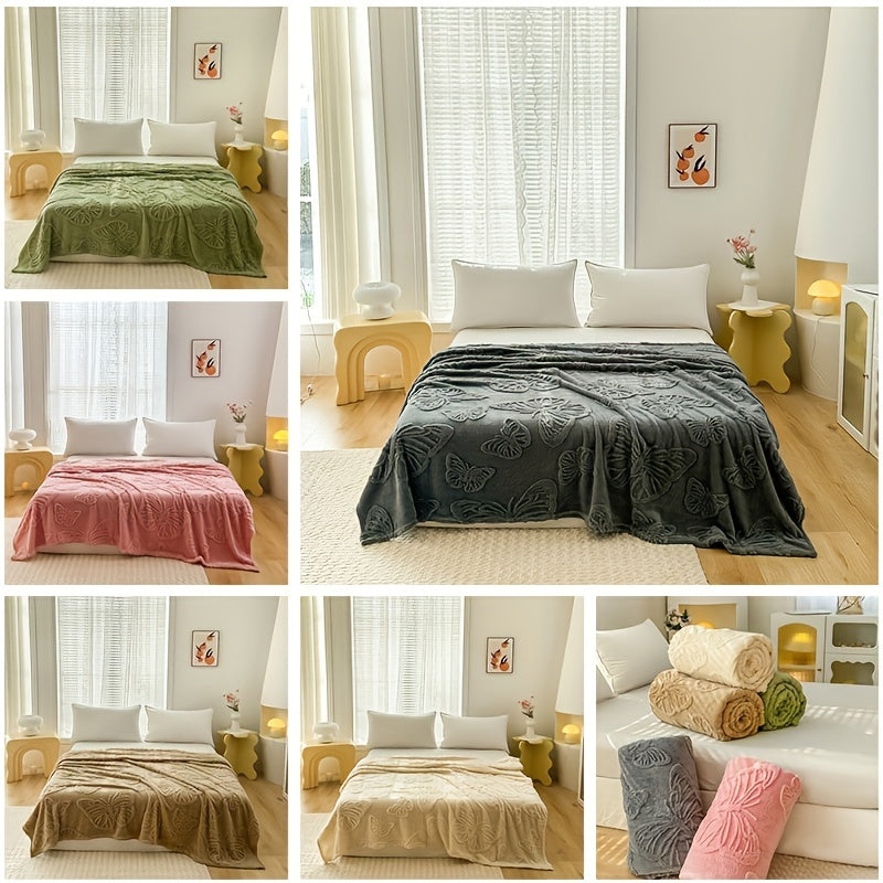 Tufted Throw Blanket-Premium Flannel Fleece for All-Season Cozy Comfort | Versatile Use: Bed, Couch, Office, Camping, Lunch Nap & Air Conditioning | Ultra-Soft, Lightweight & Stylish Home Decor