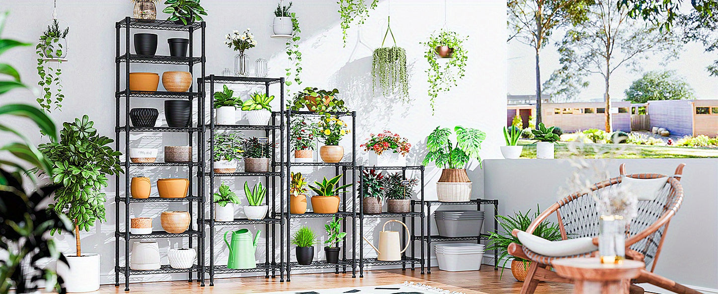 Adjustable Height Heavy-Duty Steel Wire Shelving Unit with 4-Wheel Mobility & Leveling Feet - 3-Tier Metal Storage Shelves with Chrome Finish, Space-Saving Freestanding Organizer for Kitchen, Bathroom, Garage, Laundry Room -