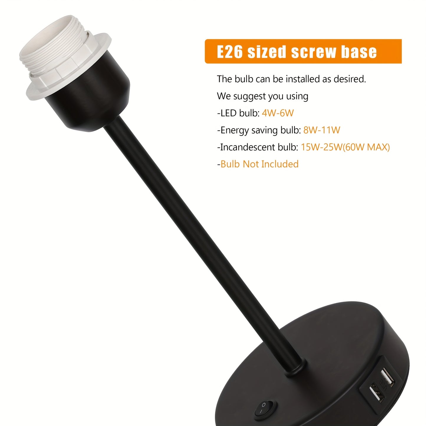 Table Lamps Set Of 2 with Dual USB Charging Ports, Modern Bedside Lamps Perfect for Bedroom, Living Room, Study Room