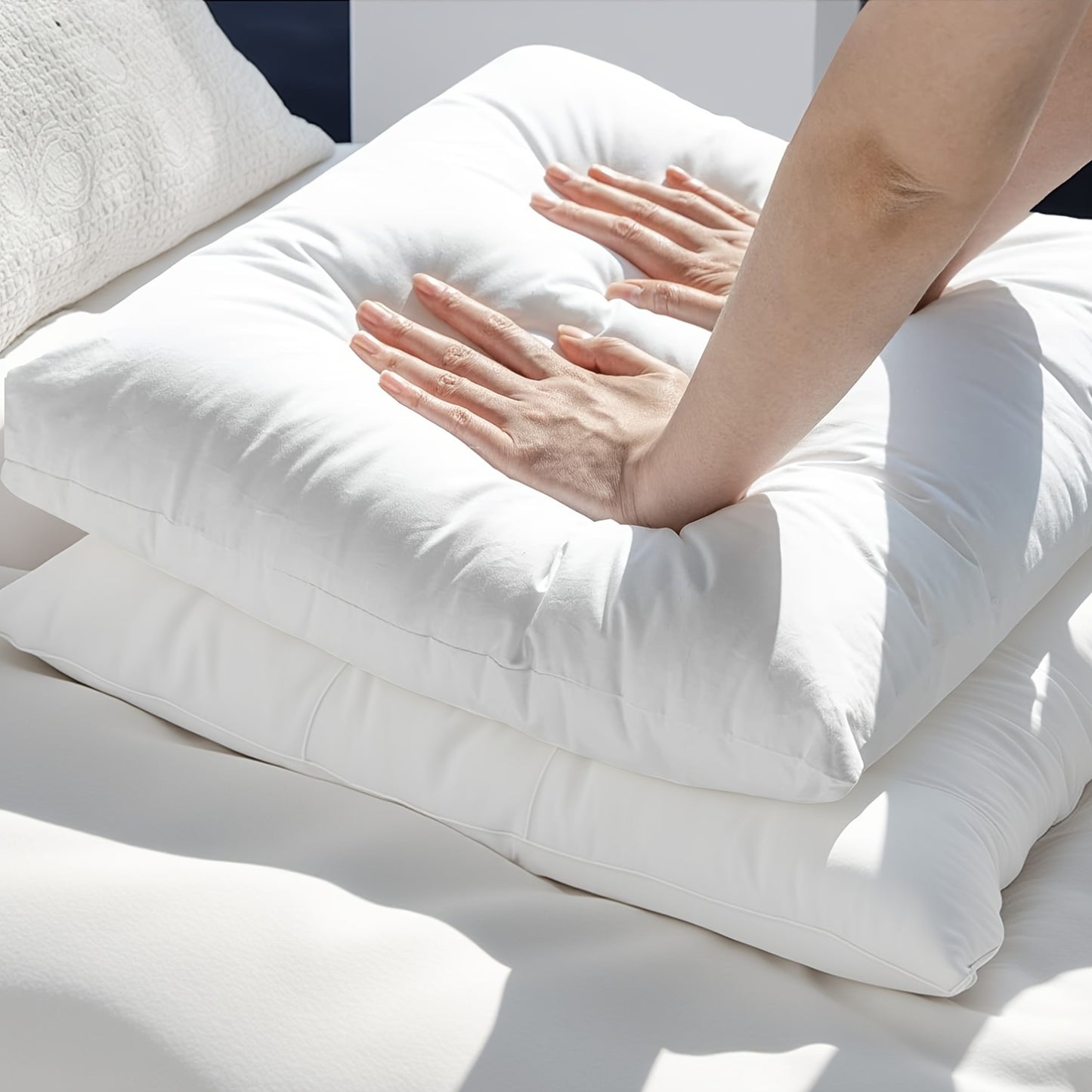 Decorative Square Pillow Inserts For Outdoor & Indoor Use - Premium Couch, Patio, And Picnic Weatherproof Cushion Filling