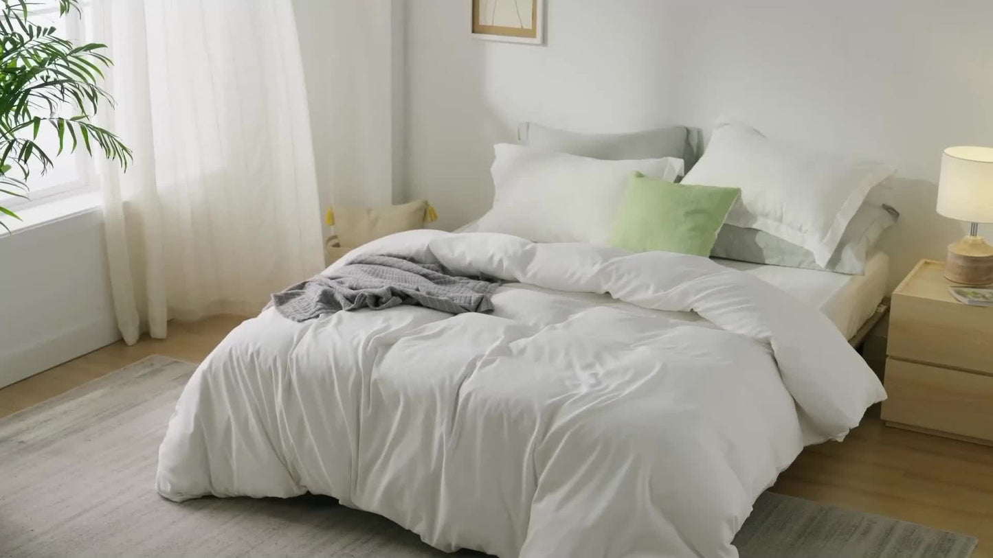 3pcs Jersey Duvet Cover Set, T-Shirt Soft Comfy Bedding Set With Zipper Closure, Sanded, Breathable, All-Season, Includes 1 Duvet Cover & 2 Pillow Shams, Cozy Bedding For Bedroom Or Guest Room, Gifts For The Family, Without C