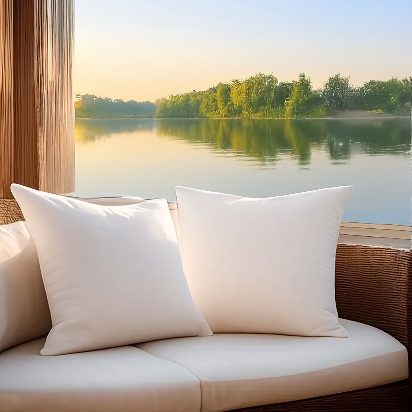 4pcs Soft, Washable Premium Throw Pillow Inserts with Zip Closure - Square Cushion Covers for Sofa, Bed, And Holiday Decor|Classic Pillow Style | Suitable for Bedroom, Sofa, Patio, Etc., A Perfect Home And Holiday Gift