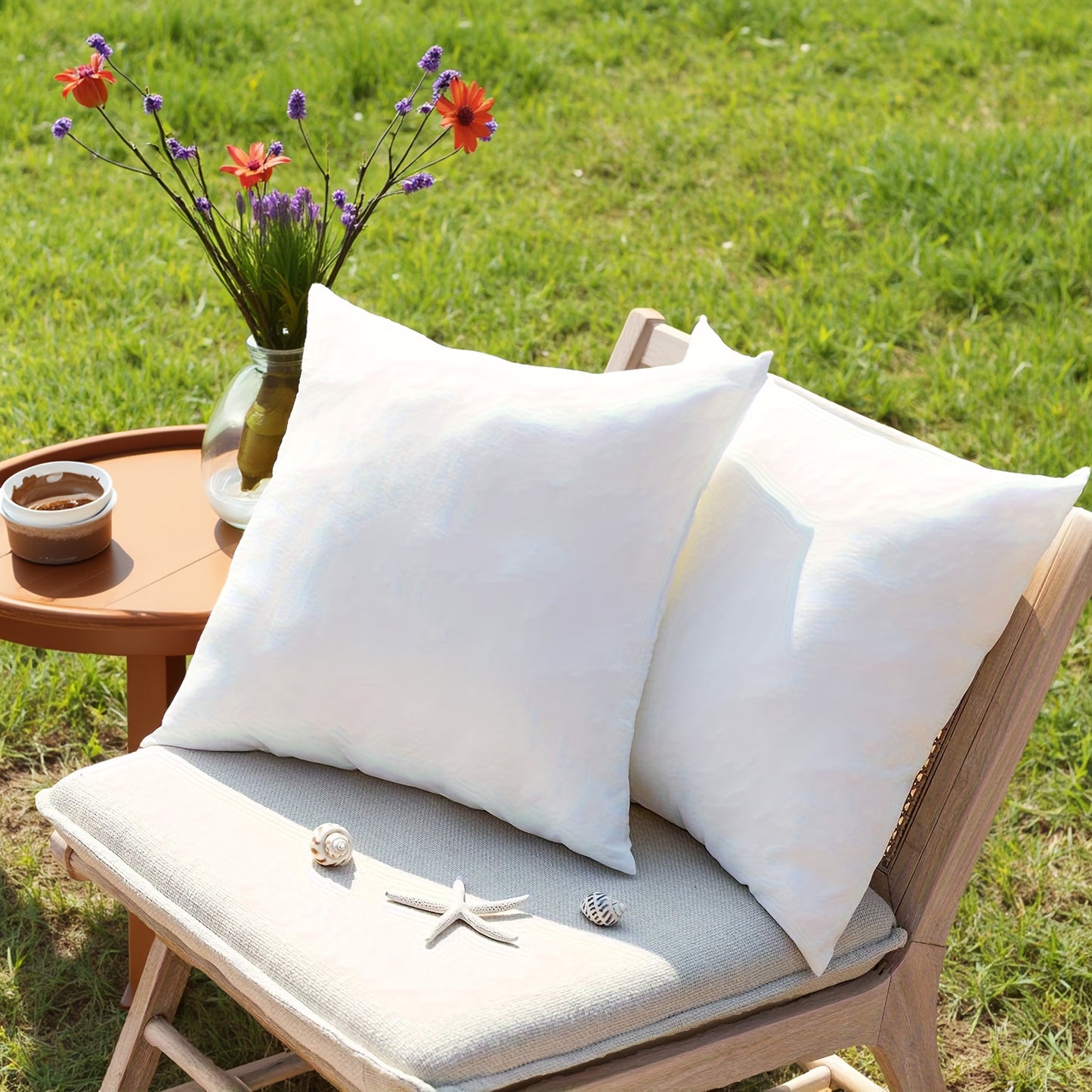Decorative Square Pillow Inserts For Outdoor & Indoor Use - Premium Couch, Patio, And Picnic Weatherproof Cushion Filling