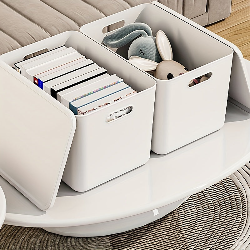 4pcs Large Capacity Portable Plastic Storage Bins, Durable, Multipurpose Organizers with Handles for Snacks, Underwear, Kitchen Essentials - Sturdy, Easy-to-Carry Dorm Room Essentials for Maximum Storage And Organization
