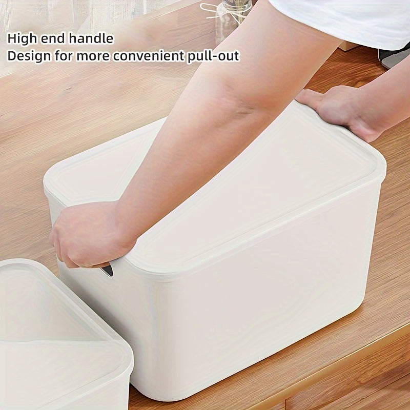 Durable 3pcs LDQ Storage Bins with Handles - Large Capacity, Waterproof, Multi-in-One Design - for Kitchen, Dorms & Clutter Control, Commercial Cleaning Essentials