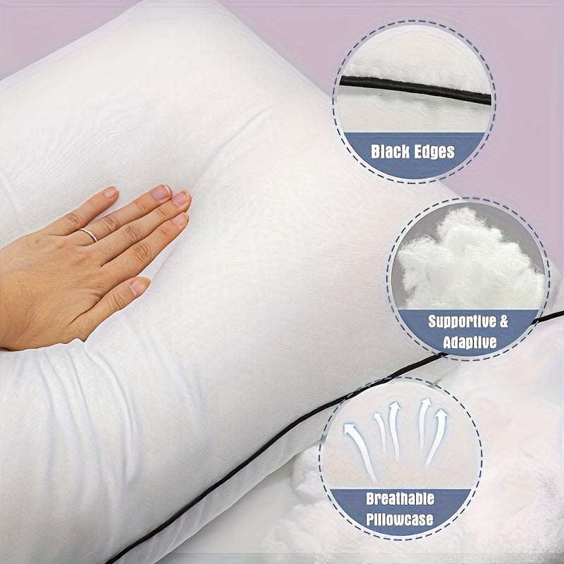 Standard Size Bed Pillows For Sleeping Set Of 4, 4 Pack Great Support Luxury Hotel Pillows For Side, Stomach And Back Sleepers.