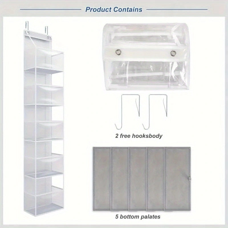 RIKOOI 1pc Multi-Functional Over Door Hanging Organizer for Caps, Shoes & Clothes – Perfect Home Storage Solution with Toy and Snack Pockets. Idea Gift Choice for Halloween or Christmas