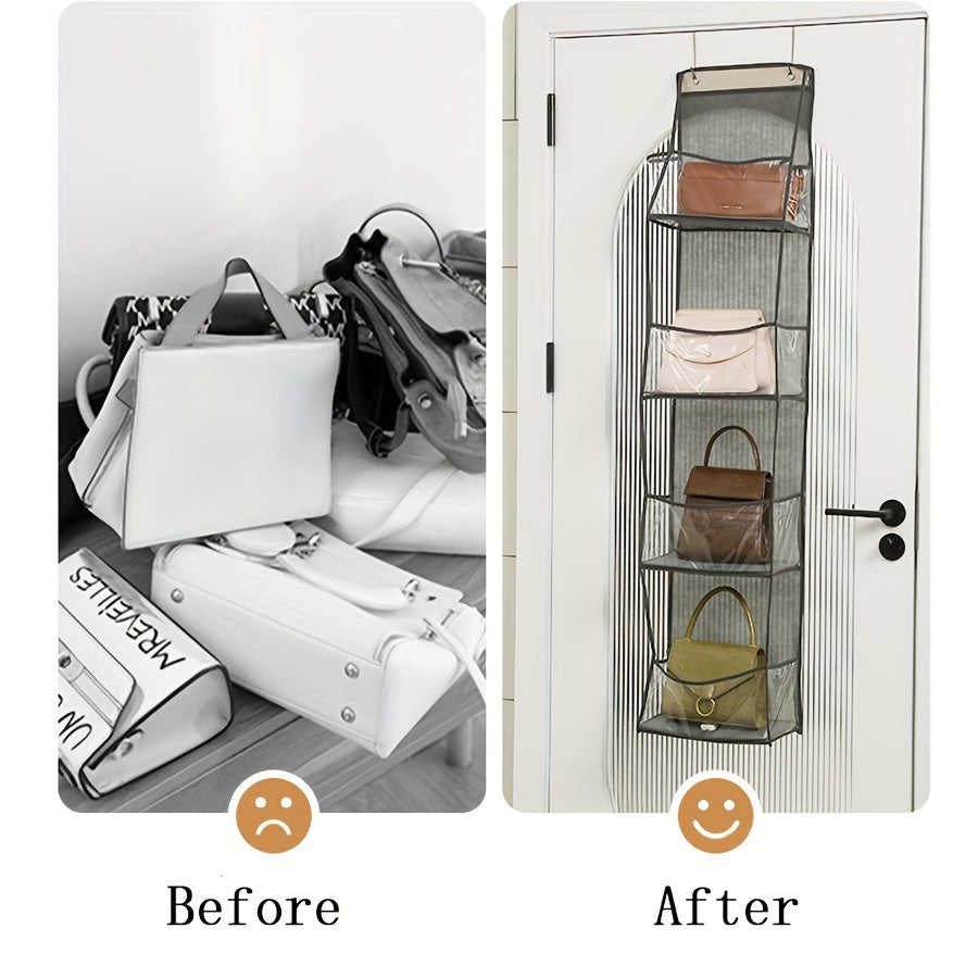 RIKOOI 1pc Multi-Functional Over Door Hanging Organizer for Caps, Shoes & Clothes – Perfect Home Storage Solution with Toy and Snack Pockets. Idea Gift Choice for Halloween or Christmas
