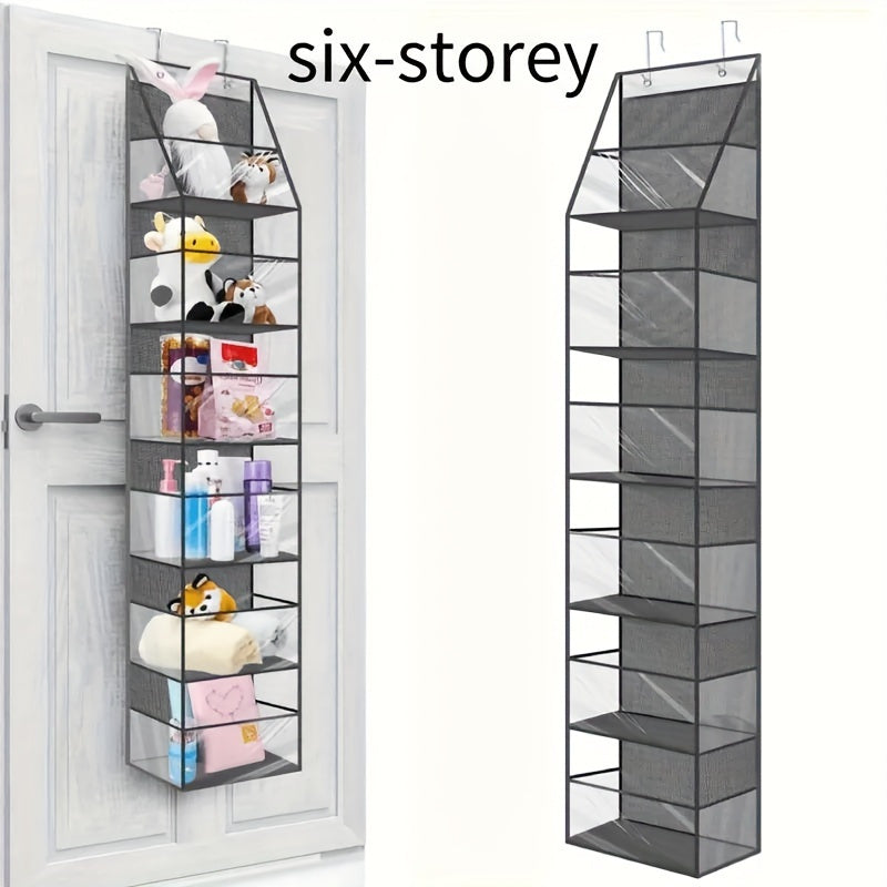 RIKOOI 1pc Multi-Functional Over Door Hanging Organizer for Caps, Shoes & Clothes – Perfect Home Storage Solution with Toy and Snack Pockets. Idea Gift Choice for Halloween or Christmas