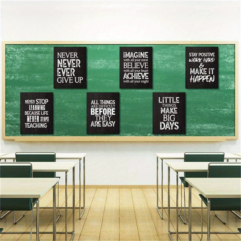 Set of 6 Inspirational Quotes - 8x10 Inch Unframed Paper Art Prints | Motivational Wall Posters for Classroom, Office, Living Room Decor