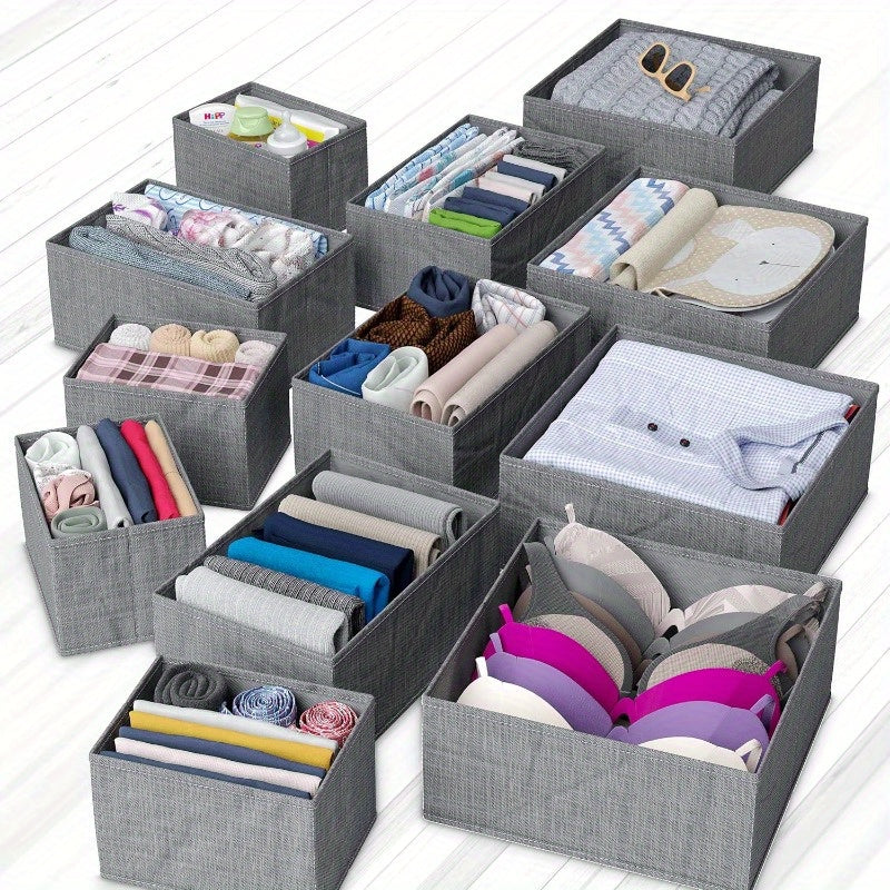 Set of 6 Non-Woven Fabric Clothes Drawer Organizer Bins - and Bedroom Dresser Storage for s Clothing - Hand Washable Professional Organizer for Closet and Dresser, Clothes Organizer Storage