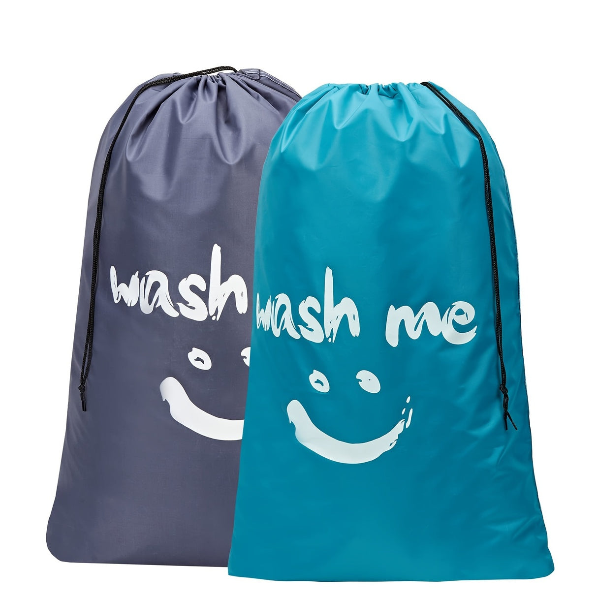 2 Pack XL Wash Me Travel Laundry Bag, Dirty Clothes Organizer, Large Enough to Hold 4 Loads of Laundry, Easy Fit a Laundry Hamper or Basket, Laundry Bags