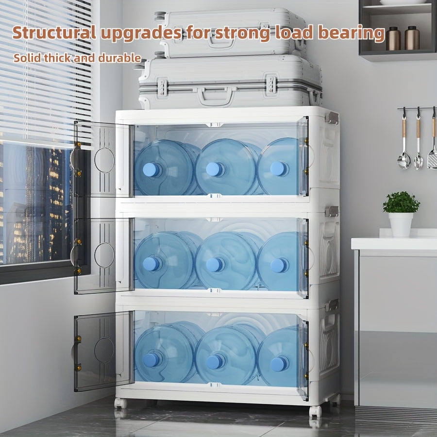 [Stackable Wardrobe Storage Box] Stackable Plastic Wardrobe Storage Box - Removable Clothing Organizer with Lid, 2-Tier 3-Tier 4-Tier 5-Tier for Home Organization and Closet Organizing System
