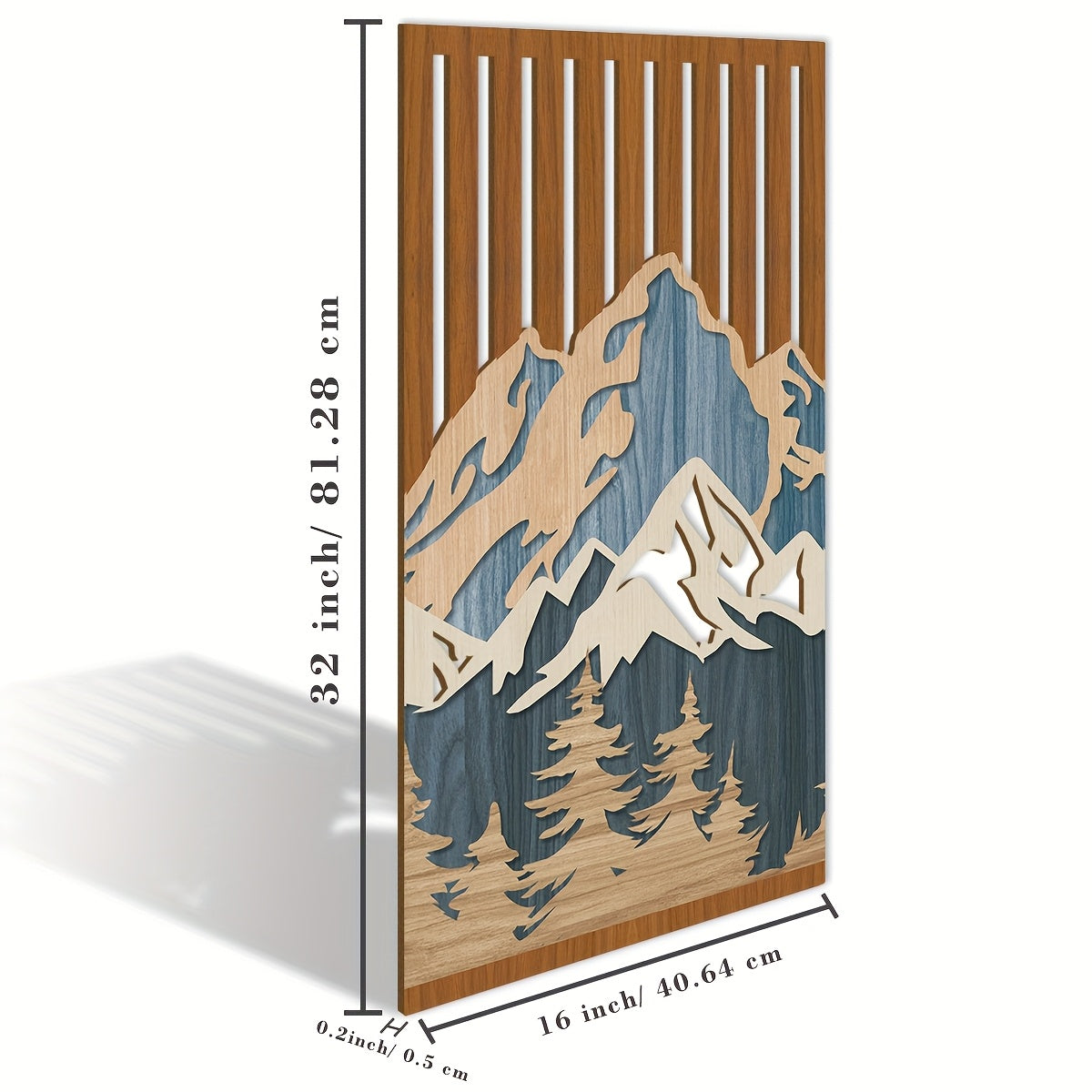 [Durable Mountain Wall Art] Durable PVC Panels | Large Mountain Wall Art Abstract Snow Mountain Forest | 16x32 Inch | Lodge Gallery Set | Moisture-Resistant Nature Art for Hospitality Spaces