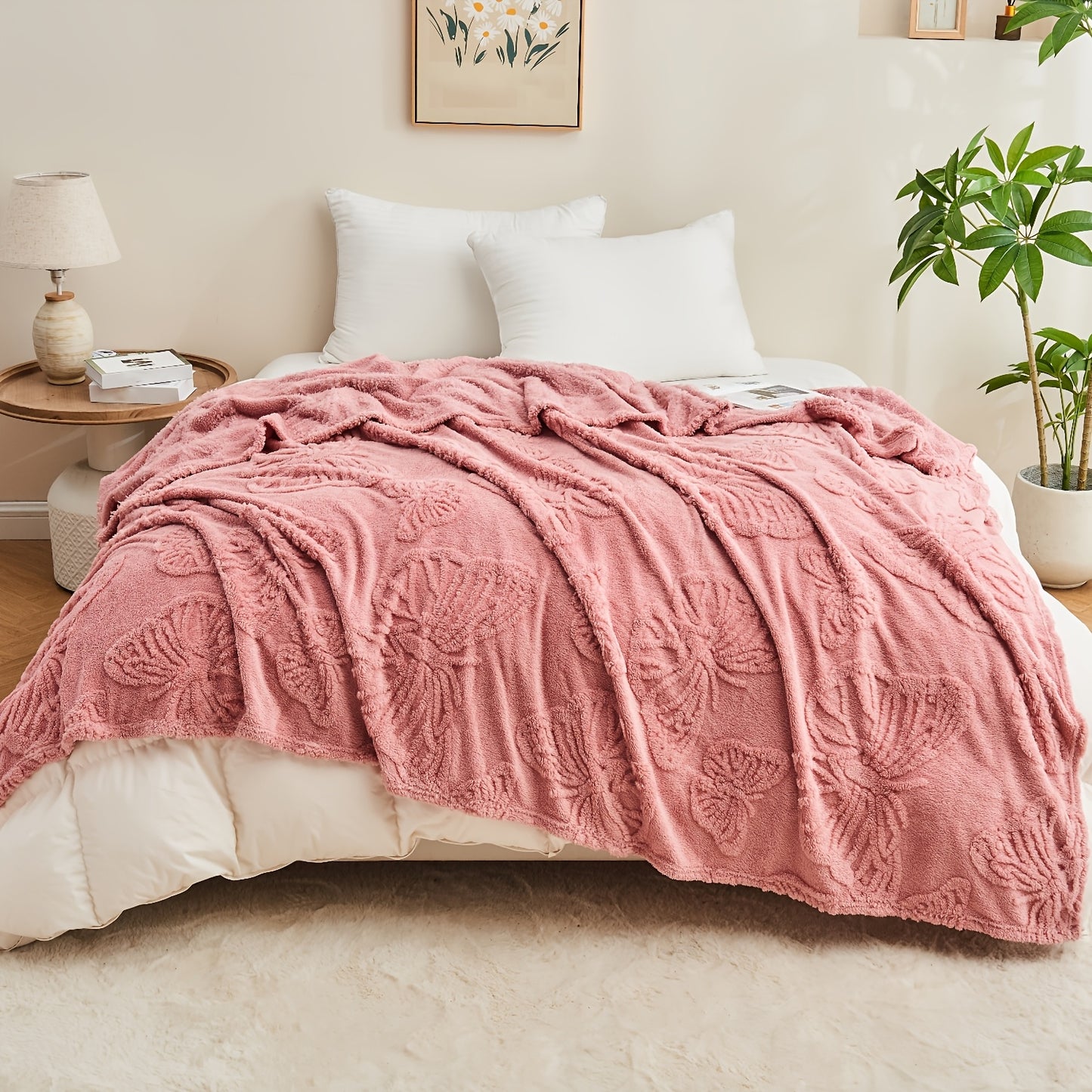 Tufted Throw Blanket-Premium Flannel Fleece for All-Season Cozy Comfort | Versatile Use: Bed, Couch, Office, Camping, Lunch Nap & Air Conditioning | Ultra-Soft, Lightweight & Stylish Home Decor