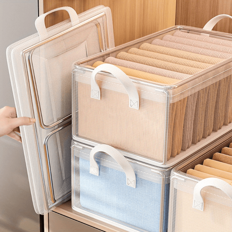 [1pc Foldable Drawer Wardrobe] Space-Saving Foldable Drawer Wardrobe with Portable Storage Bin - 1pc Ideal for Home, Dorms & RVs - Perfect for Clothes, Books & More