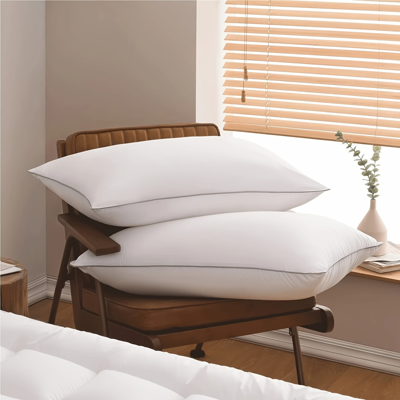 [Luxury Comfort Pillow Sets] 2/4pcs Ultra Soft Luxury Comfort Pillow Sets | Cool & Breathable, Ideal for Side Back And Stomach Sleepers, Promotes Deep Sleep, Standard/Queen/King Size, Machine Washable for Easy Care