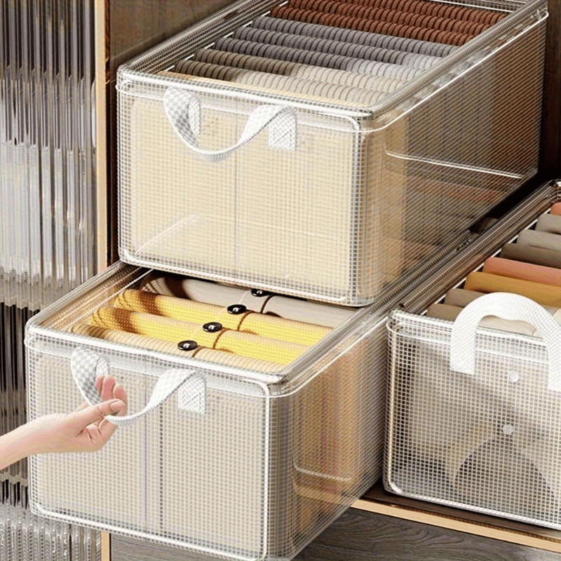[1pc Foldable Drawer Wardrobe] Space-Saving Foldable Drawer Wardrobe with Portable Storage Bin - 1pc Ideal for Home, Dorms & RVs - Perfect for Clothes, Books & More