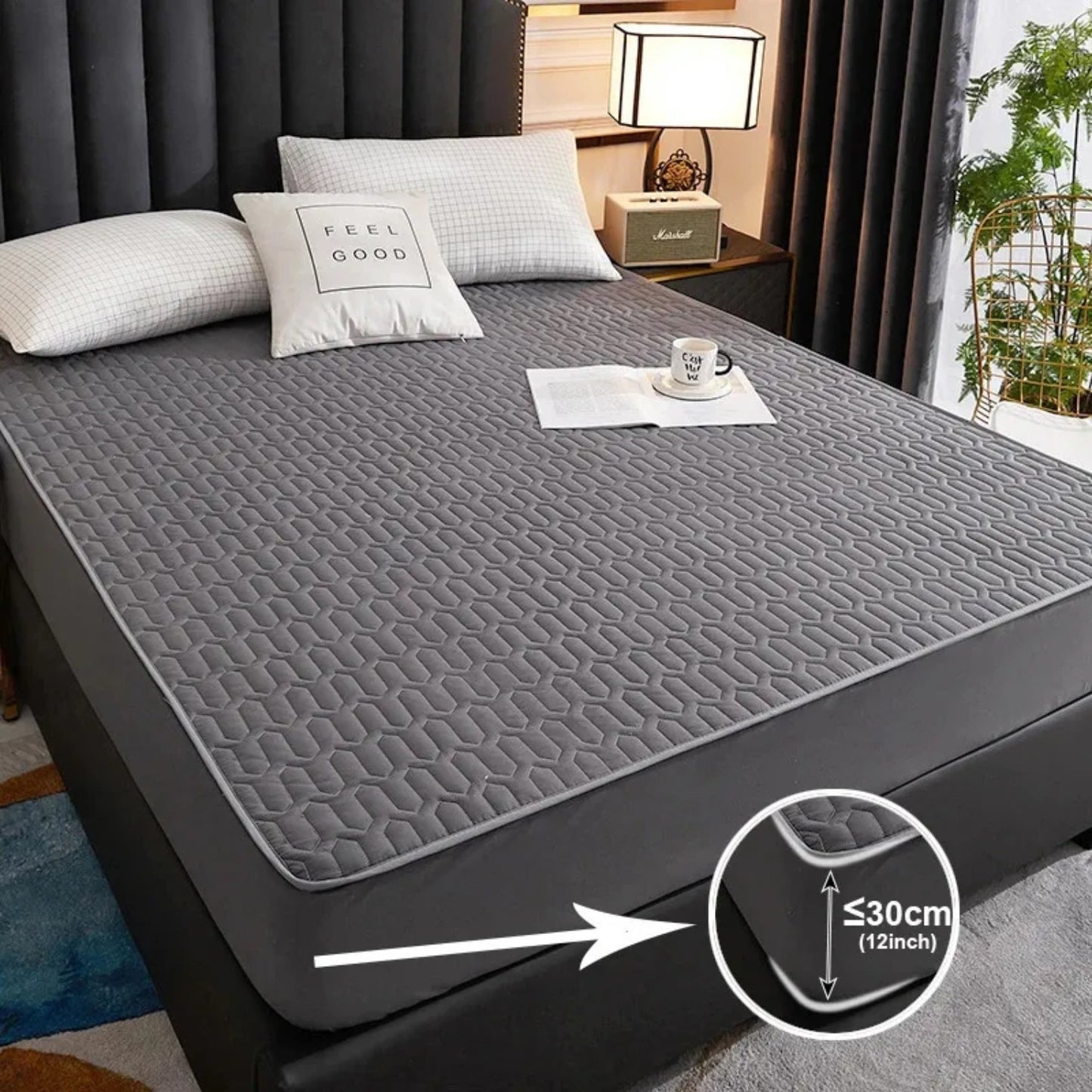 Heavy-Duty Waterproof Mattress Protector with Pillowcovers - Extra Deep 15" Pocket, Full Coverage Bed Sheet Protector, Machine Washable Mattress Cover Fits Most Beds for Spill & Moisture Protection, Mattress Protector Waterpr