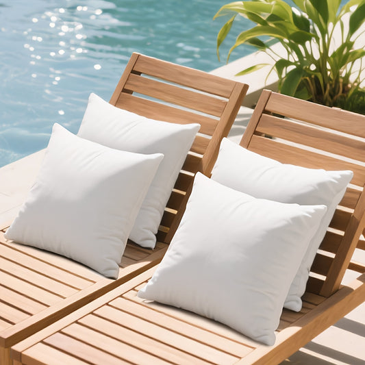 4pcs/6pcs Soft And Fluffy Throw Pillow Inserts, 18x18/20x20 Inches Outdoor High Quality Pillow Inserts, Bulk Microfiber Filled Pillow Inserts, Assorted Size Couch Pillows, Decorative Square Pillows for Sofa, Bed, for Outdoor