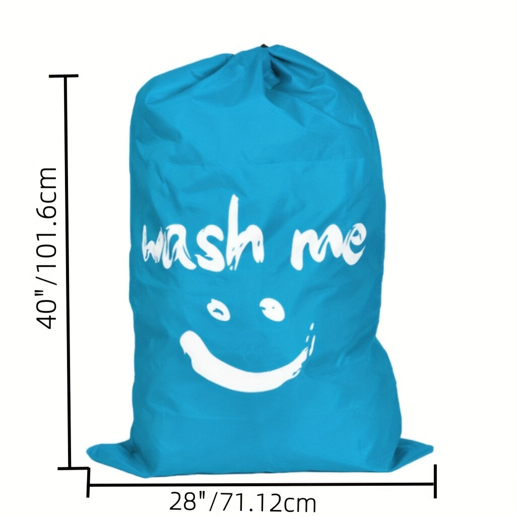 2 Pack XL Wash Me Travel Laundry Bag, Dirty Clothes Organizer, Large Enough to Hold 4 Loads of Laundry, Easy Fit a Laundry Hamper or Basket, Laundry Bags