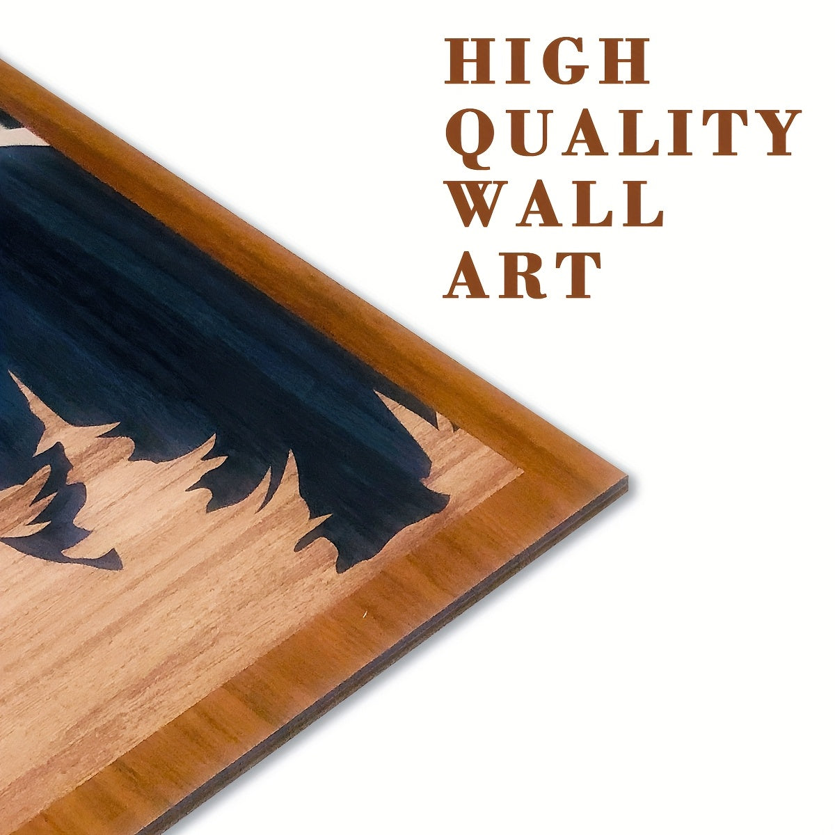 [Durable Mountain Wall Art] Durable PVC Panels | Large Mountain Wall Art Abstract Snow Mountain Forest | 16x32 Inch | Lodge Gallery Set | Moisture-Resistant Nature Art for Hospitality Spaces
