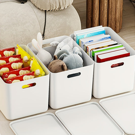 Durable 3pcs LDQ Storage Bins with Handles - Large Capacity, Waterproof, Multi-in-One Design - for Kitchen, Dorms & Clutter Control, Commercial Cleaning Essentials