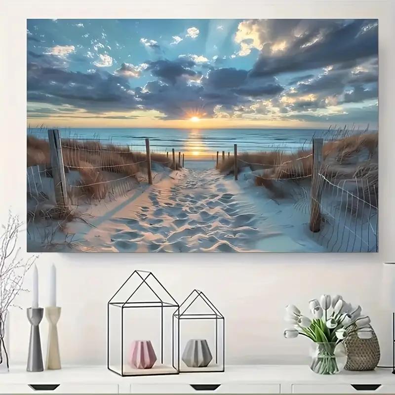 2D plane 1 piece, modern fashion popular theme, including characters, flowers, landscape wooden frame cloth painting, Nordic simple style decorative painting, suitable for living room, bedroom, kitchen, office, school, classr