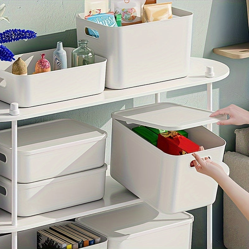 Durable 3pcs LDQ Storage Bins with Handles - Large Capacity, Waterproof, Multi-in-One Design - for Kitchen, Dorms & Clutter Control, Commercial Cleaning Essentials