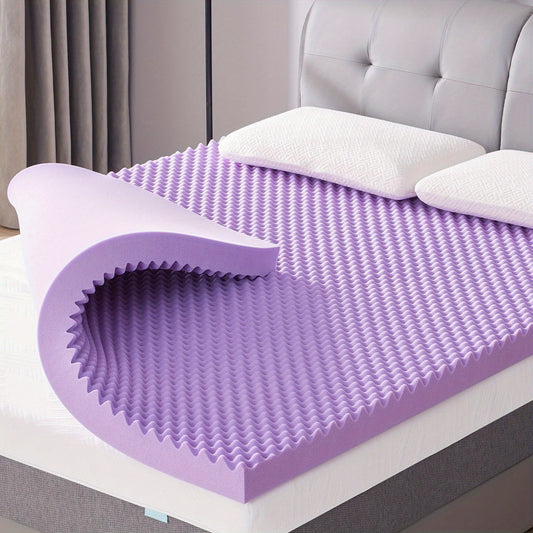2 Inch/3 Inch Cooling Gel Memory Foam Mattress Topper - Ventilated Breathable Design, Purple, Fits All Mattresses, Multiple Sizes for Home, Hotel & Guest Room Use, Durable Comfort Layer for Enhanced Sleep Quality, Home Beddin