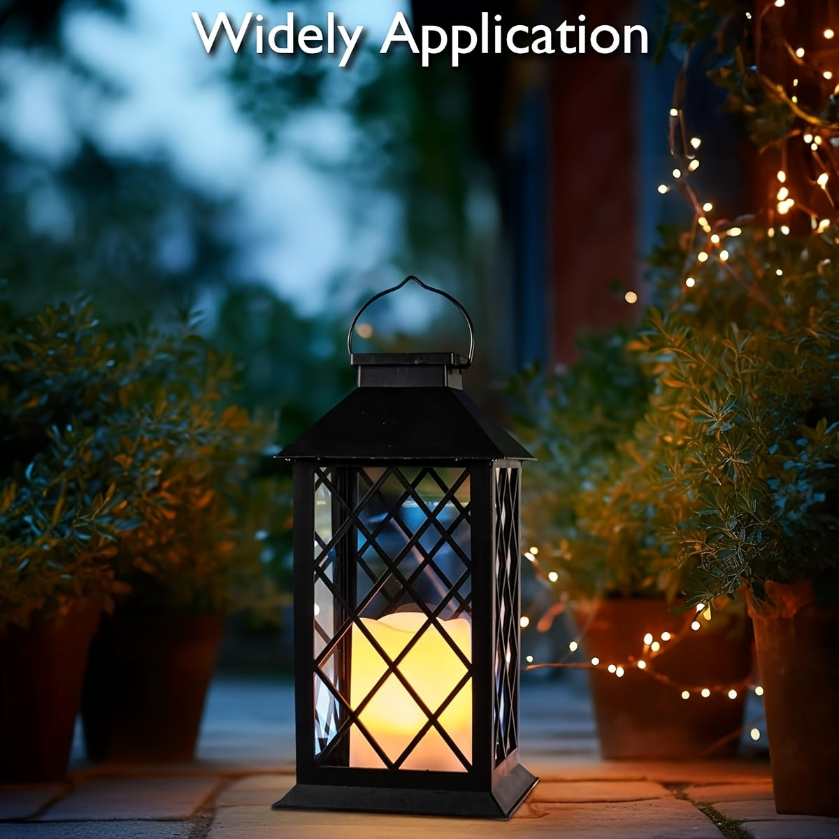 4 Pack Solar Hollow Lanterns Outdoor, Patio Hanging Lanterns With LED Flickering Flameless Candle Lights, Decorative Solar Lantern For Porch, Patio, Yard, Table