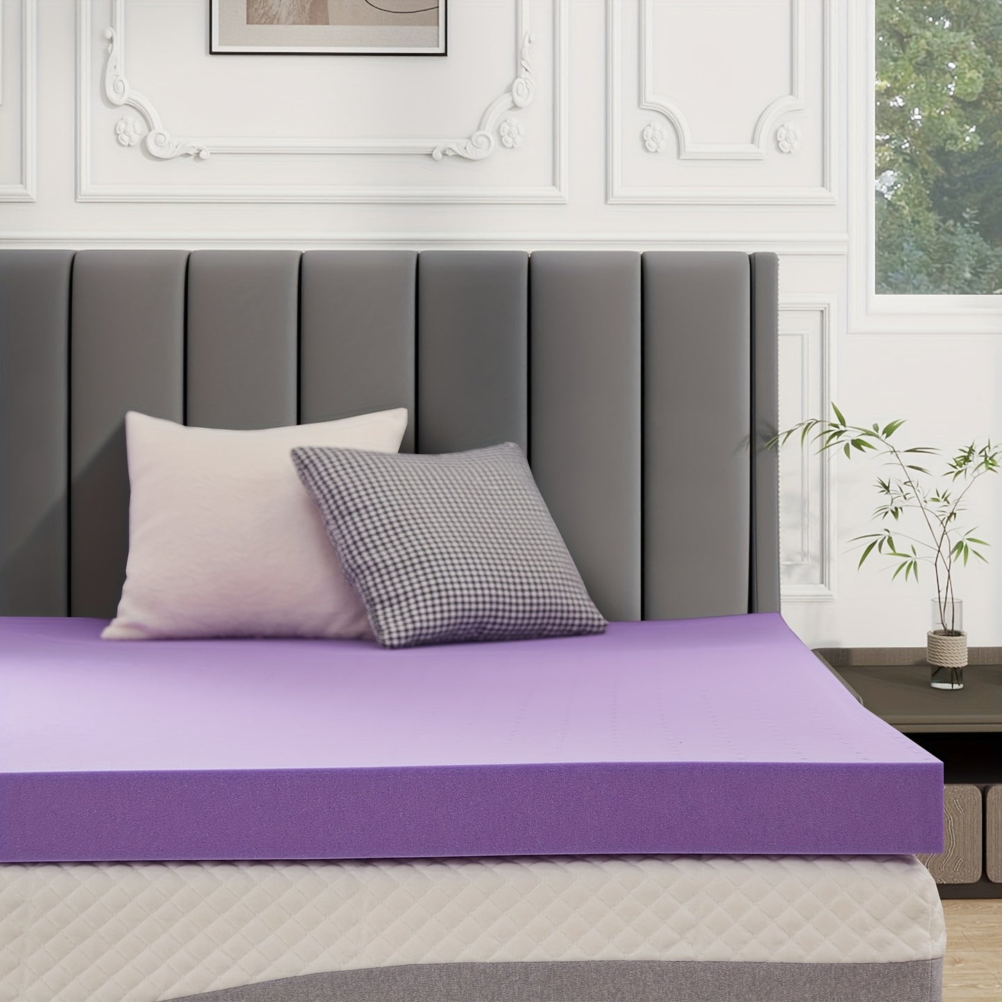 Cooling Gel Memory Foam Mattress Topper, Breathable Gel Premium Memory Foam Mattress, Fits All Mattresses, Ventilated Soft Breathable Mattress, 1.5in, 2in, 3in, 4in Thickness Available, Multiple Sizes To Meet Different Needs,